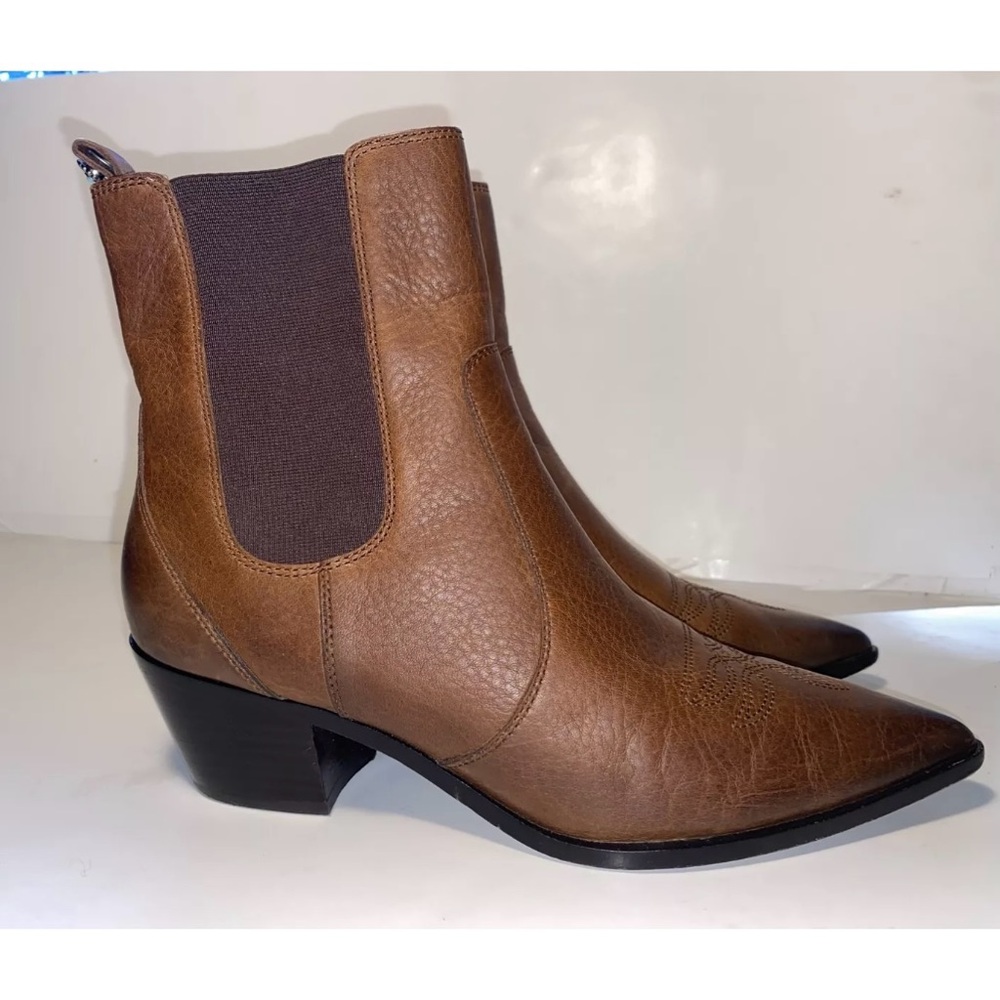 Paige Brand Willa Western Leather Ankle Chelsea Boot 9.5